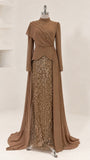 Drape Detaylı Alvera Abiye